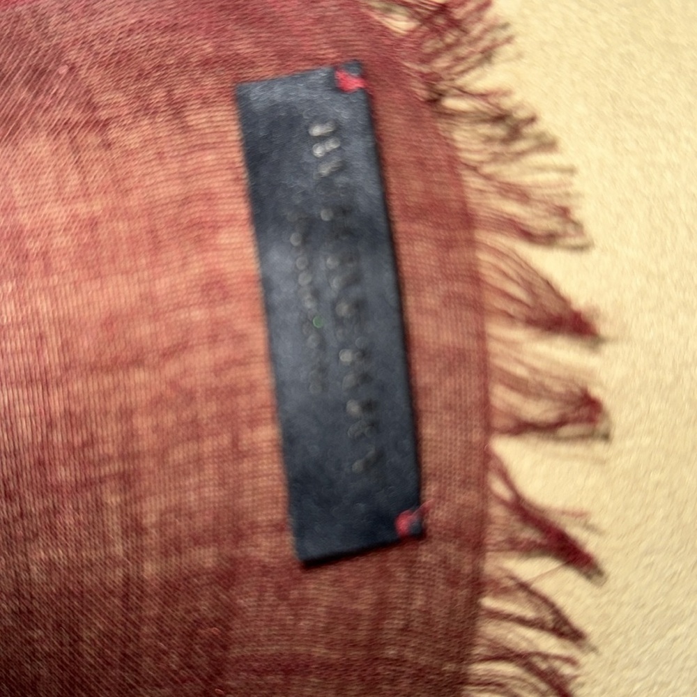 Burberry tan, cream and maroon Scarf. Great condition. - Picture 5 of 8